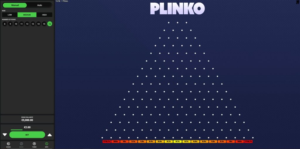 Plinko demo.